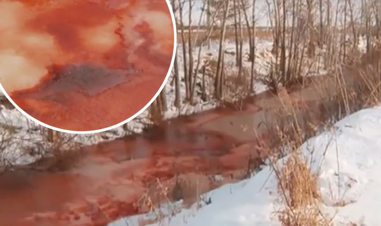 ВИДЕО: Река поцрвене во Русија, медиумите пишуваат „ова е катастрофа од библиски размери“