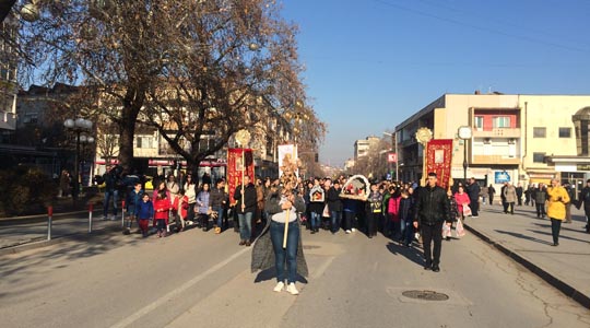 Бадникова поворка во Кавадарци