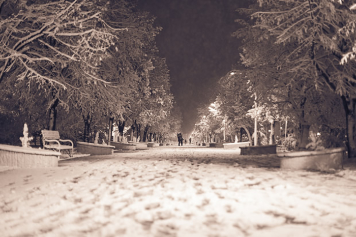 Падна првиот снег во Скопје