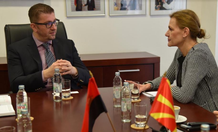 Мицкоски оствари средба со хрватската амбасадорка во Македонија, Данијела Баришиќ