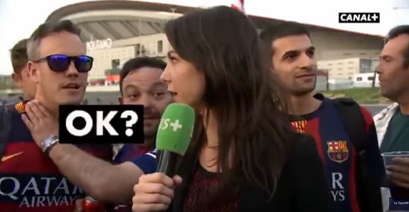 Прво се шегуваа, па ги преминаа сите граници: Еве како француската новинарка се справи со фановите на Барселона (ВИДЕО)