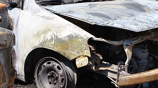 Опожарено возило во Битола