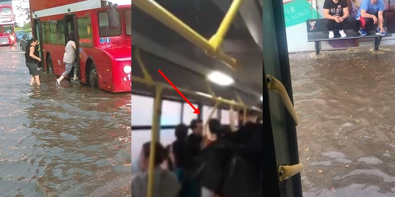 Нов хит на интернет: Откако вчера не можеше да се влезе во автобус поради дождот, денес граѓаните со нова мака во автобусите (ВИДЕО)