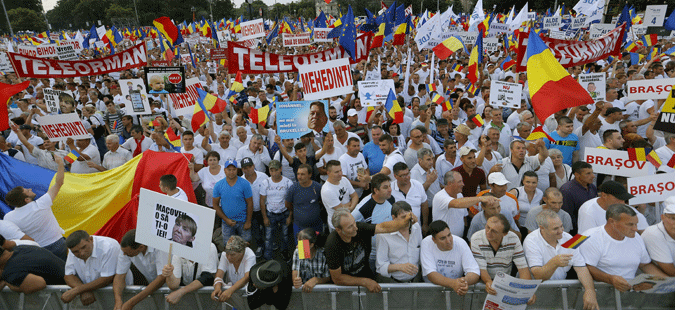 Во Романија големи антивладини протести
