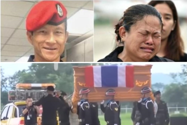 Испраќање на тајландскиот херој: Загина помагајќи им на заробените дечиња, последните пораки на татко му и сопругата го кршат срцето