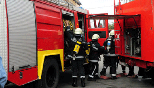 Пожар кај Клуб на пратеници во Скопје, на терен три противпожарни возила
