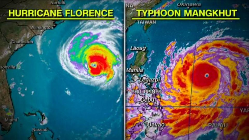 Два „монструми“ ги нападнаа Америка и Азија: Силните урагани Мангхут и Флоренс закана за милиони животи (ВИДЕО)