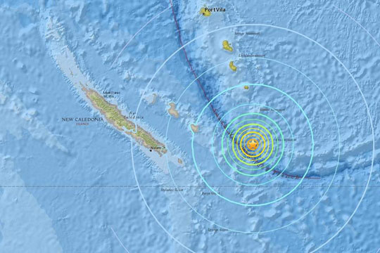 Два силни земјотреси регистрирани крај Нова Каледонија