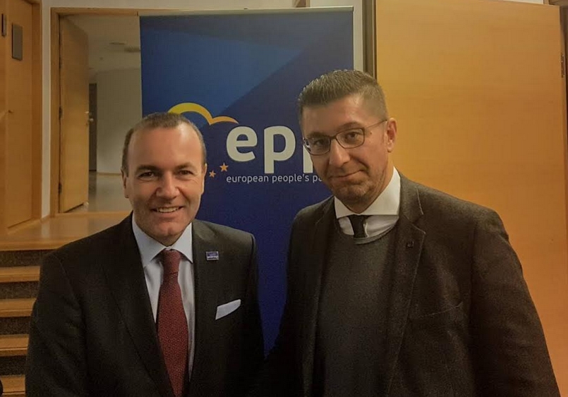 Мицкоски се сретна со Манфред Вебер, претседател на ЕНП во Европскиот Парламент