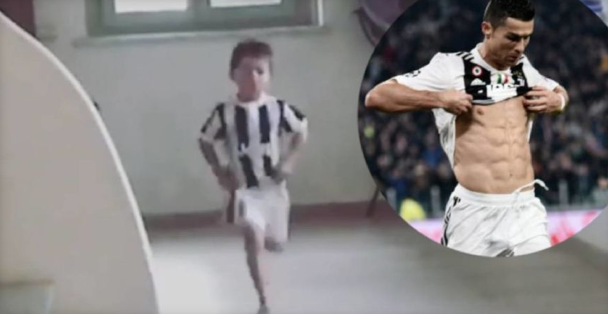 ВИДЕО: Синот на Пјаниќ ги покажа „стомачните“ и прослави во стилот на Кристијано Роналдо