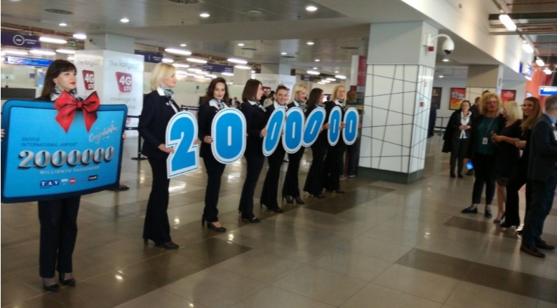 На скопскиот аеродром пречекан два милионитиот патник
