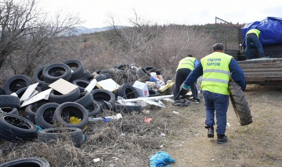 Расчистена депонијата во Карпош од гуми за греење