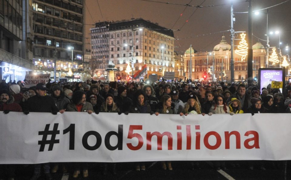 Дванаесети граѓански протест во Белград