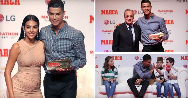 Роналдо ја доби наградата „Марка легенда“, Георгина блесна покрај него (ФОТО)