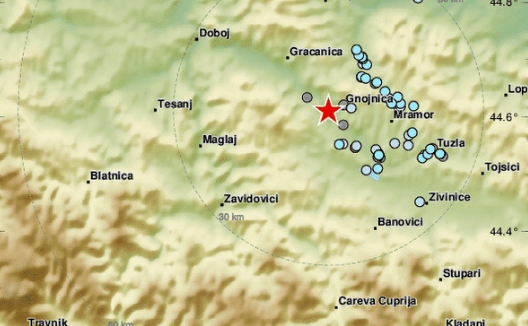 Силен земјотрес и во Босна, тресењето ги вознемирило граѓаните