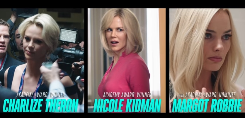 Никол Кидман, Марго Роби и Шарлиз Терон во филмот „Bombshell” (ВИДЕО)
