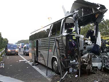 Автобуска несреќа во Франција, повредени 29 патници
