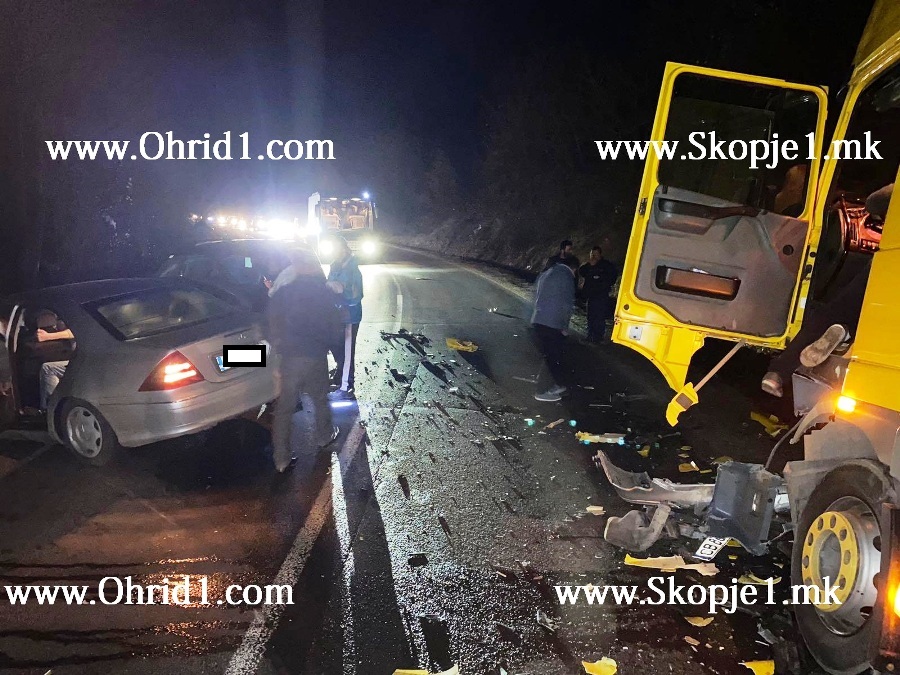 Детали за сообраќајката на патот Охрид-Кичево, повредено едно лице