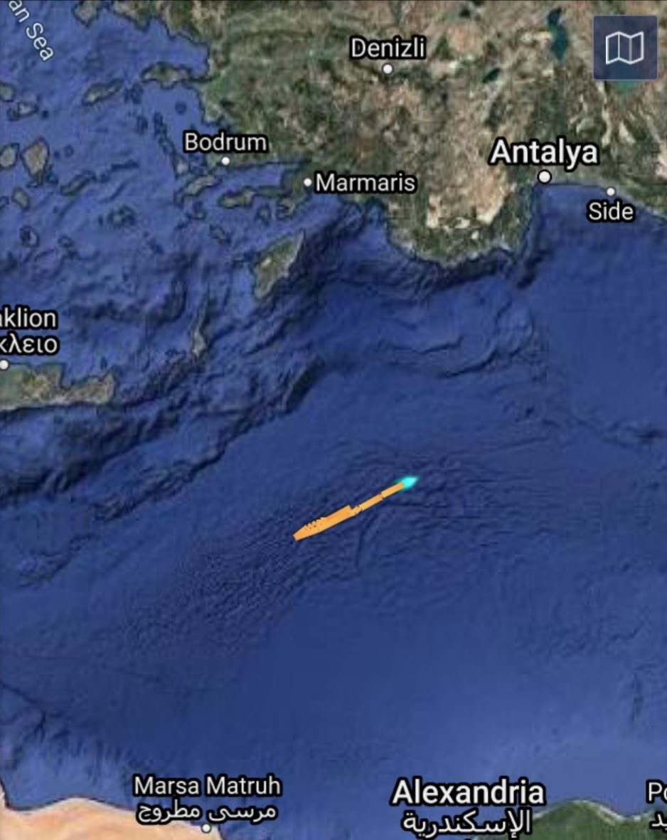 Турскиот брод „Оруч Рејс“ го промени правецот, Грција бара да го напушти грчкиот континентален гребен