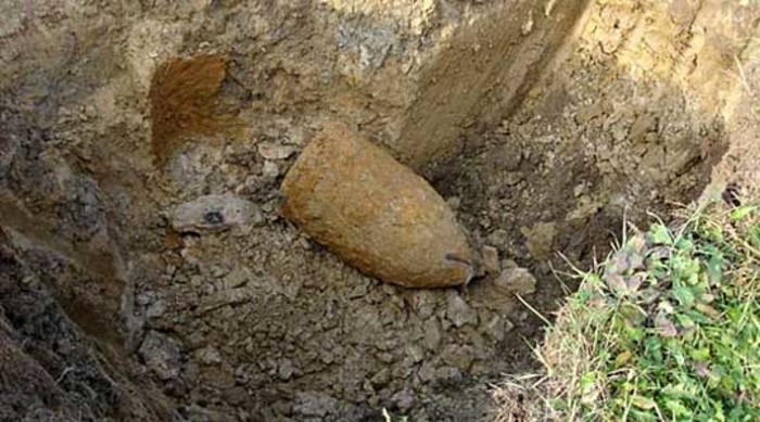 Во двор пронајдена е бомба од Првата светска војна