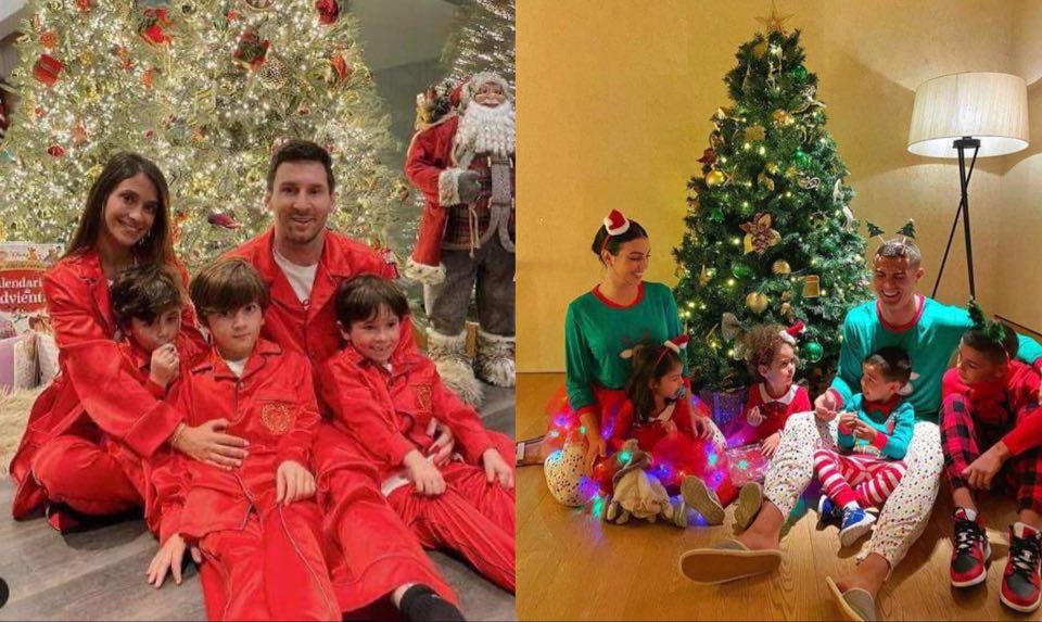 Фото: Божиќ во домовите на Меси и Роналдо