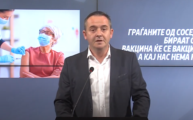 Николов: Граѓаните од соседството бираат со каква вакцина ќе се вакцинираат, а кај нас нема никаква, Филипче оставка!