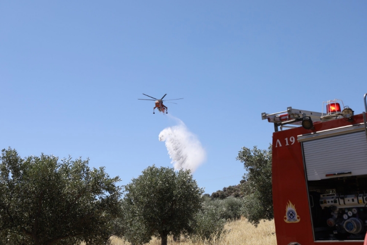 Евакуирани села и манастири: Голем пожар во близина на Коринт во Грција