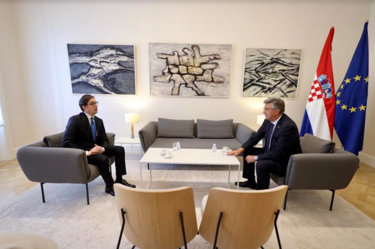 Пендаровски на средба со хрватскиот премиер Пленковиќ