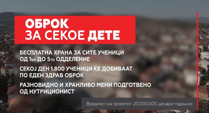 Митко Јанчев ветува бесплатен оброк за сите ученици во Кавадарци од прво до петто одделение