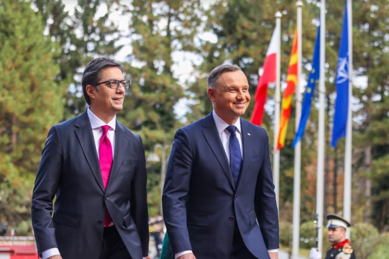 Пендаровски – Дуда: Македонија може да смета на поддршката на Полска за ЕУ-интеграцијата