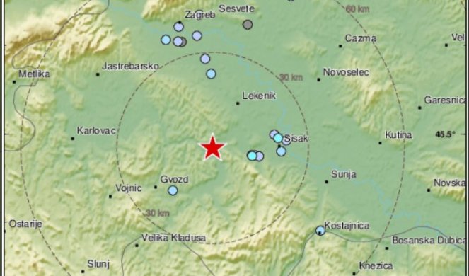 СИЛЕН ЗЕМЈОТРЕС ДЕНЕСКА ПОВТОРНО ЈА ПОГОДИ ХРВАТСКА: „Сè се тресеше, чаши, прозорци, лустери“