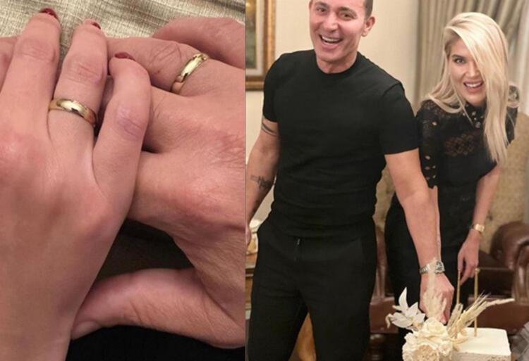 ФОТО: Се ожени поранешниот маж на Емина Јаховиќ, Мустафа Сандал и 20 години помладата Мелис во црна облека кажаа „ДА“