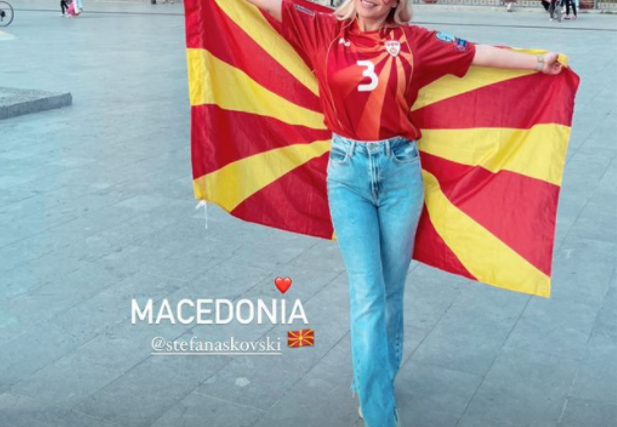 Српските медиуми во делириум по сопругата на поранешниот фудбалер на Партизан – на стадионот во Палермо беше најубава Македонка (ФОТО)