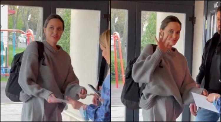 ВИДЕО: Анџелина Џоли стигна во Украина, снимена во кафуле во Лавов