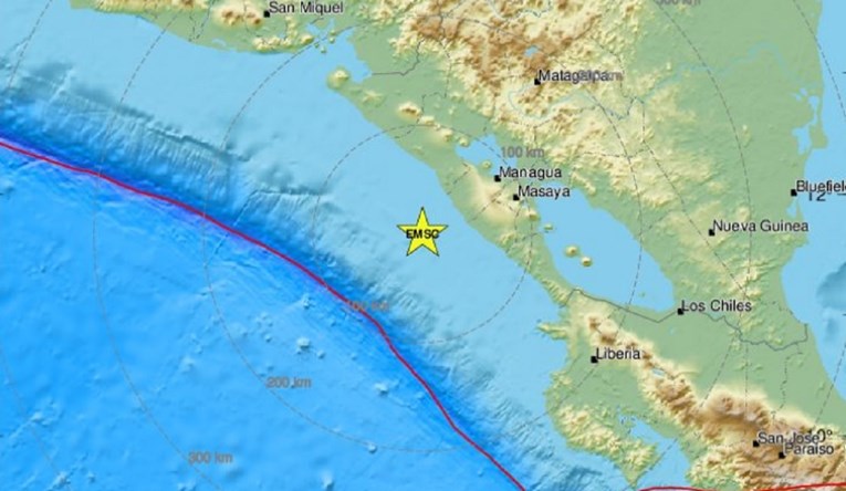 Земјотрес од 6,7 степени во близина на Никарагва