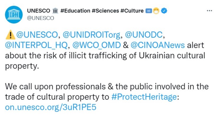 УНЕСКО предупредува на шверц со украински културни добра