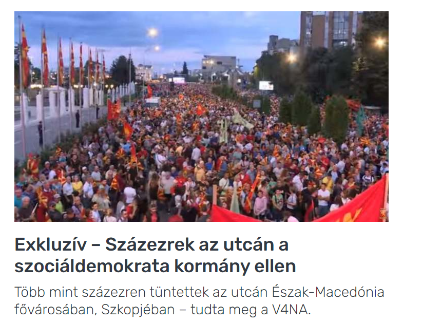 Странската B4HA: „Ексклузивно, стo илјади на улица против социјалдемократската власт“