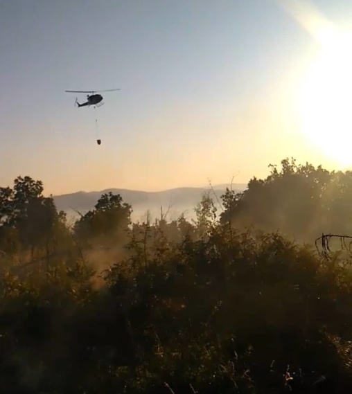 ВИДЕО: Пожарот во Беровско интензивно се гасне од воздух