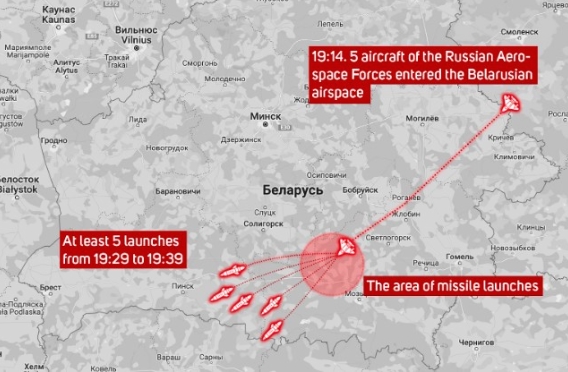 Руски авиони ја нападнале Украина од Белорусија