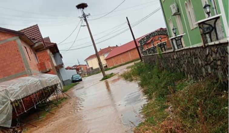 Се евакуираат жителите, куќите се поплавени, реката се излеа – дождот направи хаос во Долнени