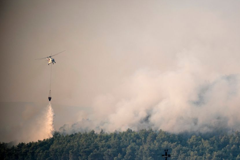 Пожар кај Дубровник: Во гаснењето учествува и канадер