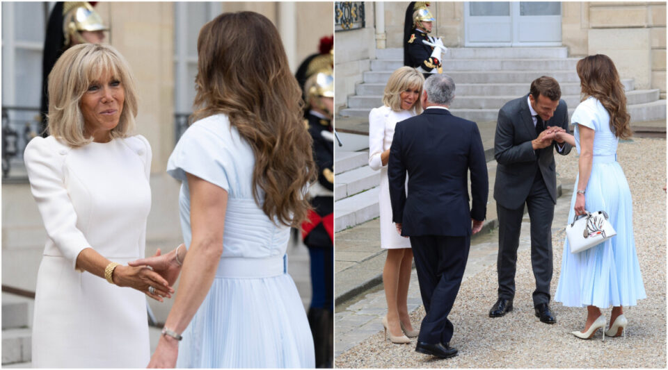 ФОТО: Моден двобој на Брижит Макрон и кралицата Ранија: Фустаните ги платиле по 1.000 евра