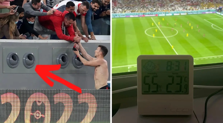 ФОТО: Во воздухот +30 степени, на терените +21, еве како Катарците ги ладат стадионите