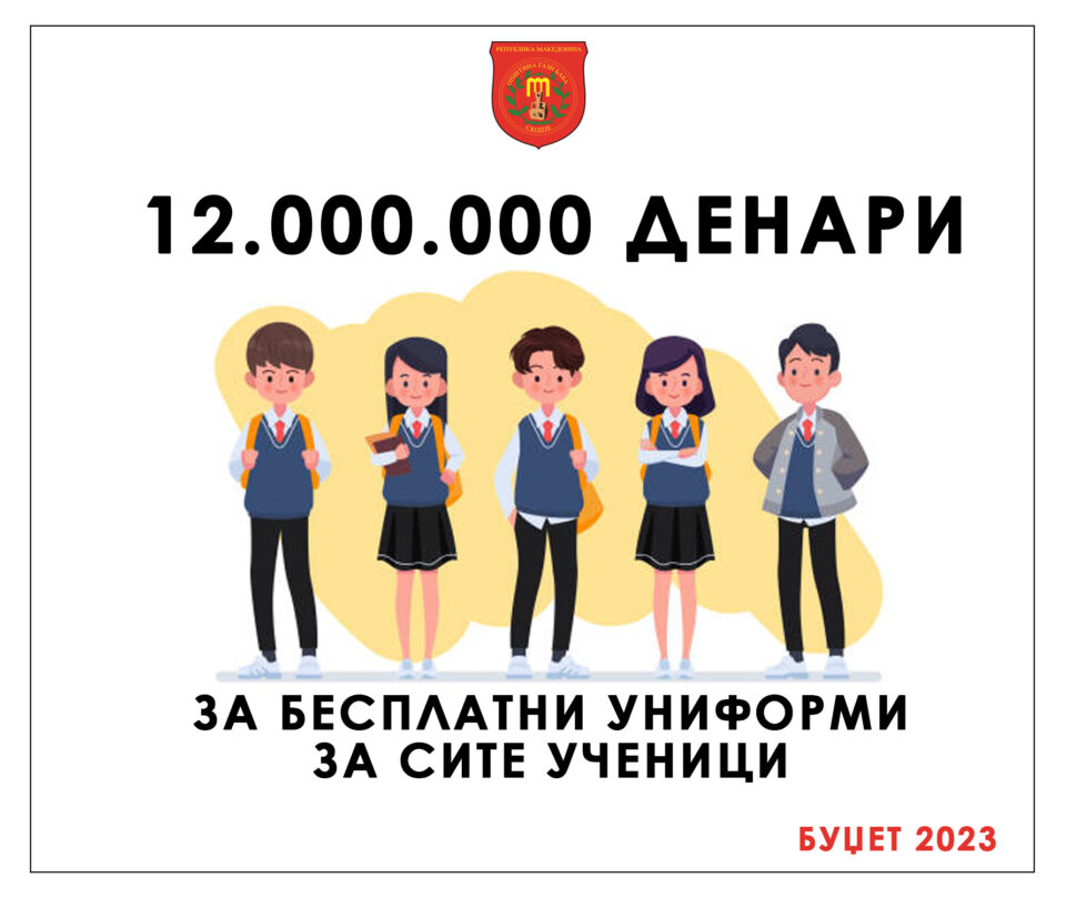 Стефковски: Во 2023 година сите ученици ќе добијат бесплатни униформи