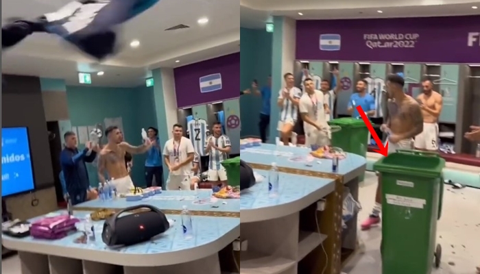 Аргентинците прво ги разменуваа дресовите со Хрватите, па потоа им ги фрлаа во канта за ѓубре – светот гневен по ова видео на Дибала на ТикТок (ВИДЕО)