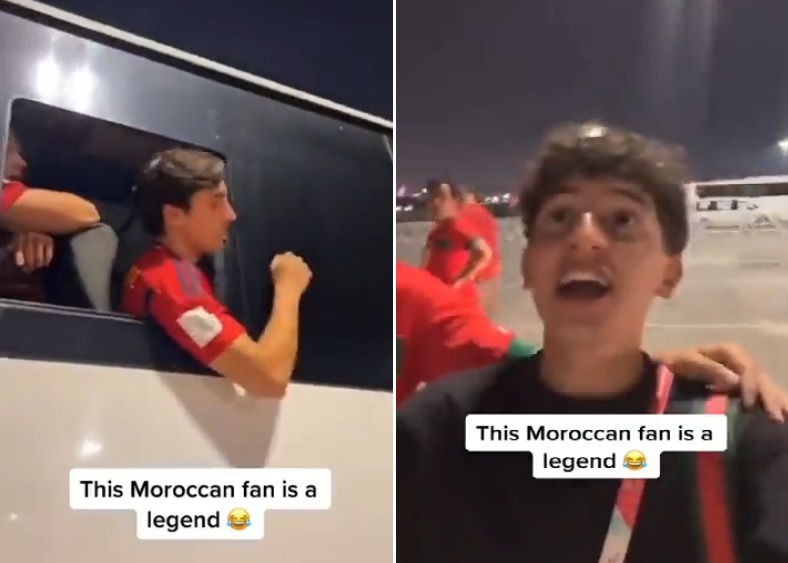 Овој марокански навивач е вистински хит, како ги „тролаше“ Шпанците: Аеродром, во оваа насока (ВИДЕО)