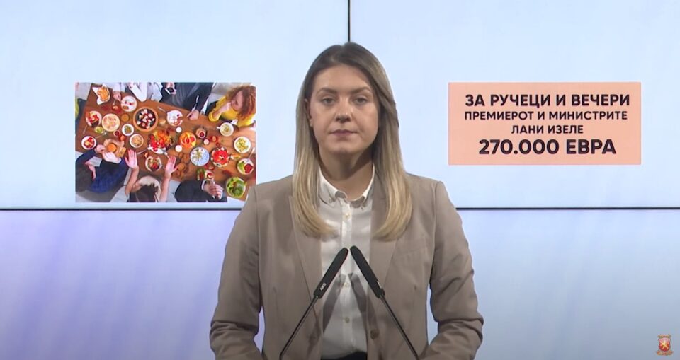 Митева: Додека владее сиромаштија владата потрошила 270.000 евра на службени трошоци