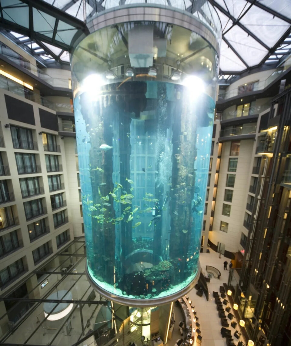 ВИДЕО: Огромен аквариум со 1.500 риби експлодира во хотел во Берлин, водата се излеала на улица, две лица се повредени