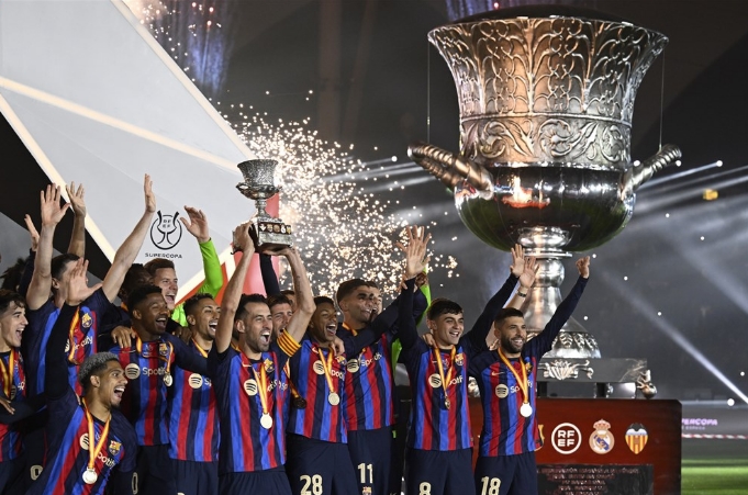 Барселона по рекорден 14. пат го освои шпанскиот Суперкуп