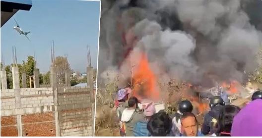 Страшна снимка од моментот на падот на авионот во Непал, најмалку 40 загинати (ВИДЕО)